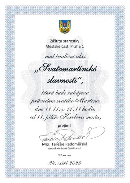 Záštita MČ Praha 1